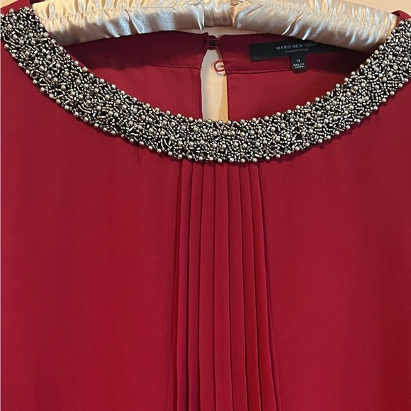 Burnt Red Chiffon Dress (Gently worn) - Picture 4 of 10